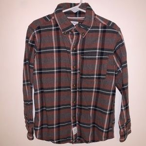 Boy’s flannel button-up long sleeve shirt
